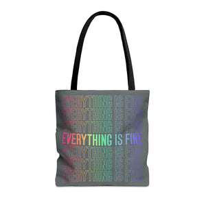 Bespattered Facade Everything is Fine Eco-Friendly Carryall Tote Bag