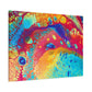 Bespattered Facade Rainbow Galaxy Stretched Matte Canvas Art Prints | Multiple Sizes