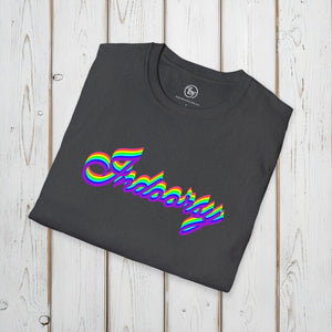 Bespattered Facade Rainbow Indoorsy Colorful Unisex Softstyle T-Shirt