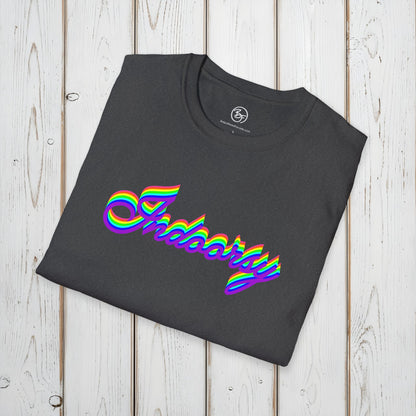 Bespattered Facade Rainbow Indoorsy Colorful Unisex Softstyle T-Shirt