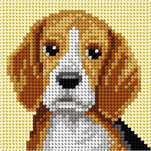 "My first embrodiery" kit. Needlepoint (half stitich) kit  "Basset" 6765