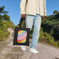 Bespattered Facade Rainbow "Toxic Trait" Canvas Tote Bag Reusable Carryall