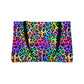 Bespattered Facade Candy Coated Neon Leopard Weekender Beach Tote Bag