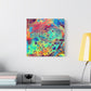 Bespattered Facade Fluid Art Abstract Painting Stretched Matte Canvas Art Prints | Multiple Sizes