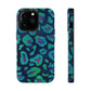 Bespattered Facade Emerald Leopard Impact-Resistant Case