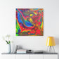 Bespattered Facade Fluid Art Abstract Painting Stretched Matte Canvas Art Prints | Multiple Sizes