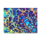 Bespattered Facade Fluid Art Abstract Painting Stretched Matte Canvas Art Prints | Multiple Sizes