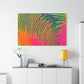 Bespattered Facade Neon Puddle Stretched Matte Canvas Art Prints | Multiple Sizes