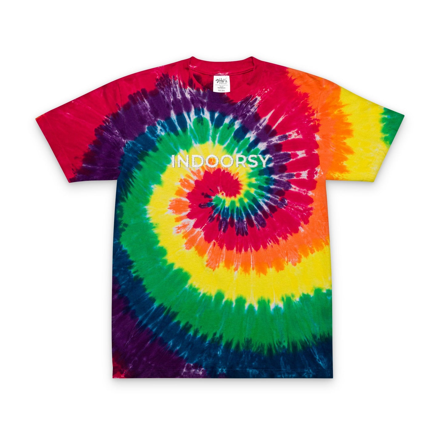 CUSTOM Embroidered Rainbow Tie Dye T-Shirt | Unisex Adult Sizes S - 2X | Two Shirt Colors