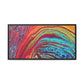 Bespattered Facade Rainbow Rings Framed Canvas Art Print | 3 Frame Colors | Multiple Sizes