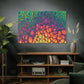Bespattered Facade Neon Butterfly Stretched Matte Canvas Art Prints | Multiple Sizes