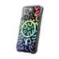 Bespattered Facade Bright Rainbow Leopard MagSafe Clear Impact Case