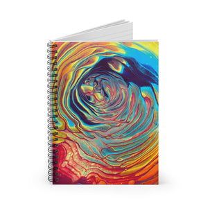 Bespattered Facade Rainbow Rings Spiral Notebook - Lined Pages