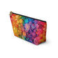 Bespattered Facade Rainbow Ink Dots Accessory Pouch With T-Bottom | 2 Sizes