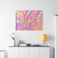 Bespattered Facade Fluid Art Abstract Painting Stretched Matte Canvas Art Prints | Multiple Sizes
