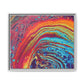 Bespattered Facade Rainbow Rings Framed Canvas Art Print | 3 Frame Colors | Multiple Sizes