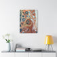 Bespattered Facade Fluid Art Abstract Painting Stretched Matte Canvas Art Prints | Multiple Sizes