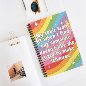 Bespattered Facade "Toxic Trait" Spiral Notebook - Lined Pages