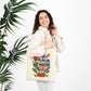 Bespattered Facade "We're All in this Together" Floral Canvas Tote Bag Reusable Carryall