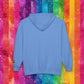 Bespattered Facade Rainbow Proud LGBTQ+ Pride Embroidered Full-Zip Hoodie