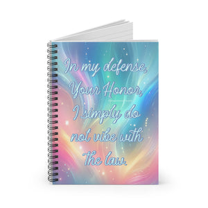 Bespattered Facade Rainbow "Vibes" Spiral Notebook - Lined Pages