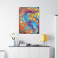 Bespattered Facade Fluid Art Abstract Painting Stretched Matte Canvas Art Prints | Multiple Sizes