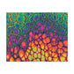 Bespattered Facade Neon Butterfly Stretched Matte Canvas Art Prints | Multiple Sizes