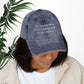 Bespattered Facade "My Tummy Hurts" White Embroidered Vintage Cap