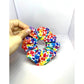 Mini Rainbow Hearts Bullet Scrunchie