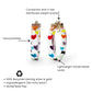 Flat Lucite Hoop Earrings with Rainbow Hearts
