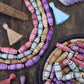 Grooved Barrel Carved Bone Beads, 10x25mm