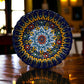 7” Turkish Ceramic Handmade & Painted Plate - Blue Dot Art Floral Tulip Patterned - Wall Hanging or Stand Use