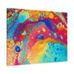 Bespattered Facade Rainbow Galaxy Stretched Matte Canvas Art Prints | Multiple Sizes