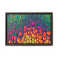 Bespattered Facade Neon Butterfly Framed Canvas Art Print | 3 Frame Colors | Multiple Sizes