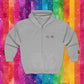Bespattered Facade Rainbow Proud LGBTQ+ Pride Embroidered Full-Zip Hoodie