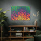 Bespattered Facade Neon Butterfly Stretched Matte Canvas Art Prints | Multiple Sizes