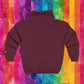 Bespattered Facade Rainbow Proud LGBTQ+ Pride Embroidered Full-Zip Hoodie