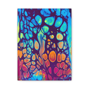 Bespattered Facade Fluid Art Abstract Painting Stretched Matte Canvas Art Prints | Multiple Sizes