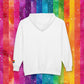 Bespattered Facade Rainbow LGBTQ+ Pride Embroidered Full-Zip Hoodie