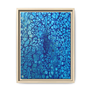Bespattered Facade Fluid Art Abstract Painting Framed Canvas Art Print | 4 Frame Colors | Multiple Sizes