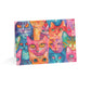 Bespattered Facade Rainbow Cat Party Greeting Cards | Sets of 1, 10, 30, or 50