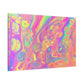Bespattered Facade Fluid Art Abstract Painting Stretched Matte Canvas Art Prints | Multiple Sizes