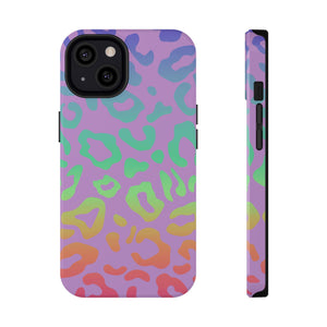 Bespattered Facade Rainbow Leopard Impact-Resistant Case