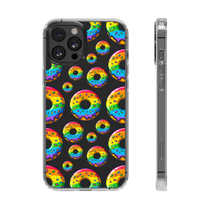 Bespattered Facade Rainbow Sprinkle Donut Clear Case