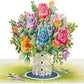 Roses and Succulent Oversized Pop Up Card with Keepsake