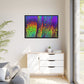 Bespattered Facade Neon Lava Framed Canvas Art Print | 3 Frame Colors | Multiple Sizes