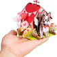 Pup's Love Cabin Pop Up Card, with Keepsake - 5"x7"