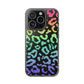 Bespattered Facade Bright Rainbow Leopard Clear Case