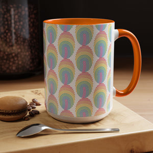Bespattered Facade Rainbow Fingerprint Mug | Eight Colors | 11oz or 15oz