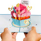 Happy Birthday Cupcake Pop Up Card, with Keepsake